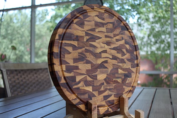 Teak End Grain Cutting Board - 14" Round